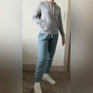 Divided hoodie gray drawstring lightweight workout kangaroo pockets layering